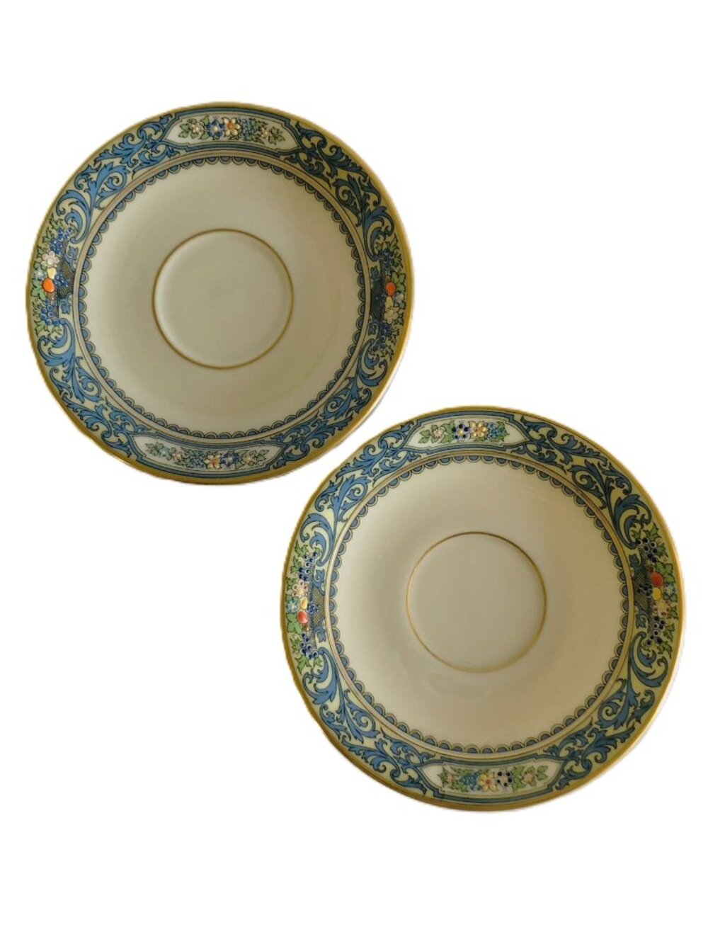 Lenox Autumn Presidential Collection 2 Tea Saucers Bone China Made in USA